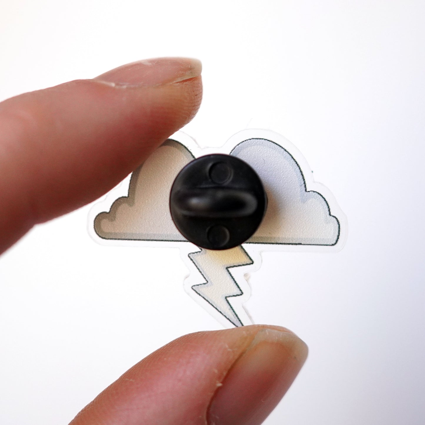 Thunderstorm Cloud Eco-Friendly Acrylic Pin