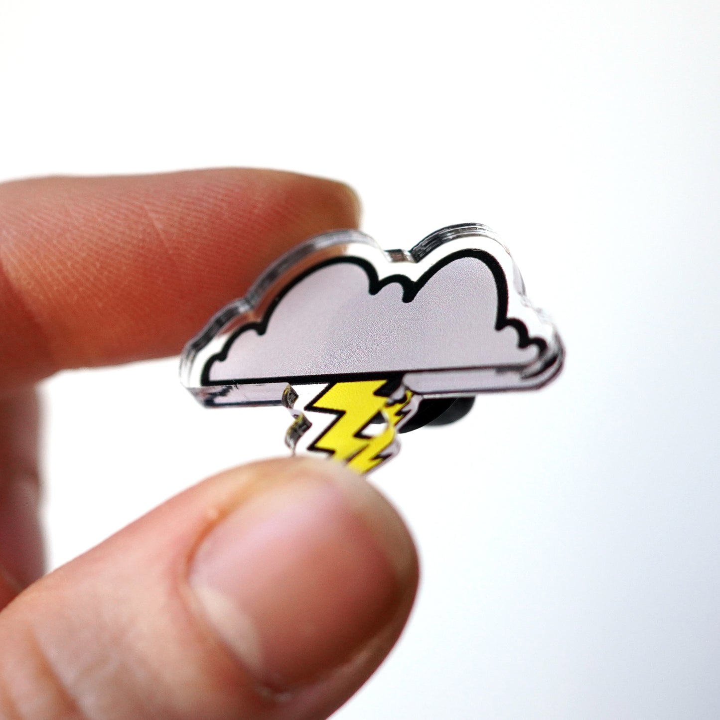 Thunderstorm Cloud Eco-Friendly Acrylic Pin