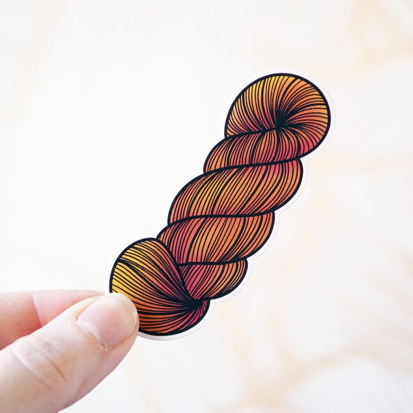 Yarn Skein Sticker Orange