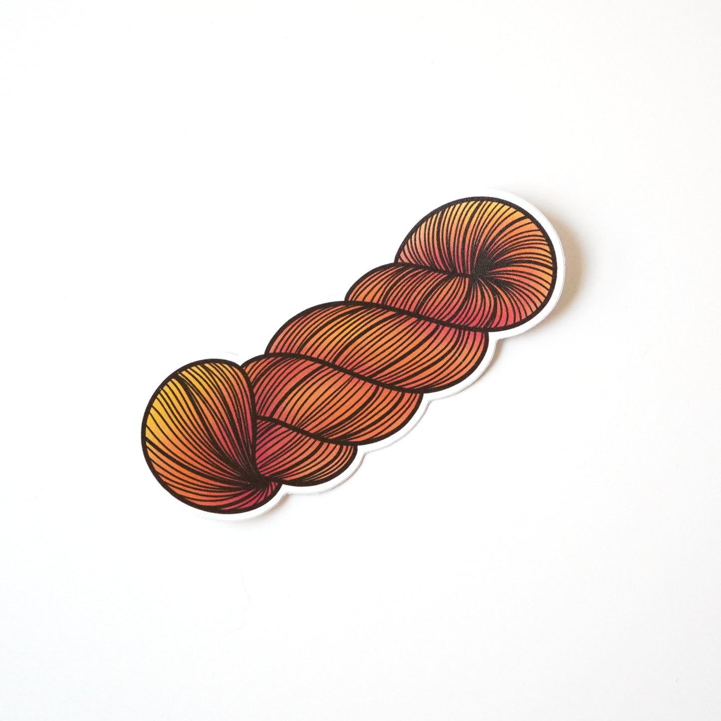 Yarn Skein Sticker Orange