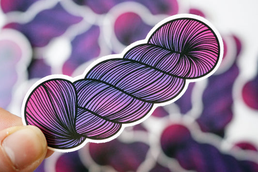 Yarn Skein Sticker Purple
