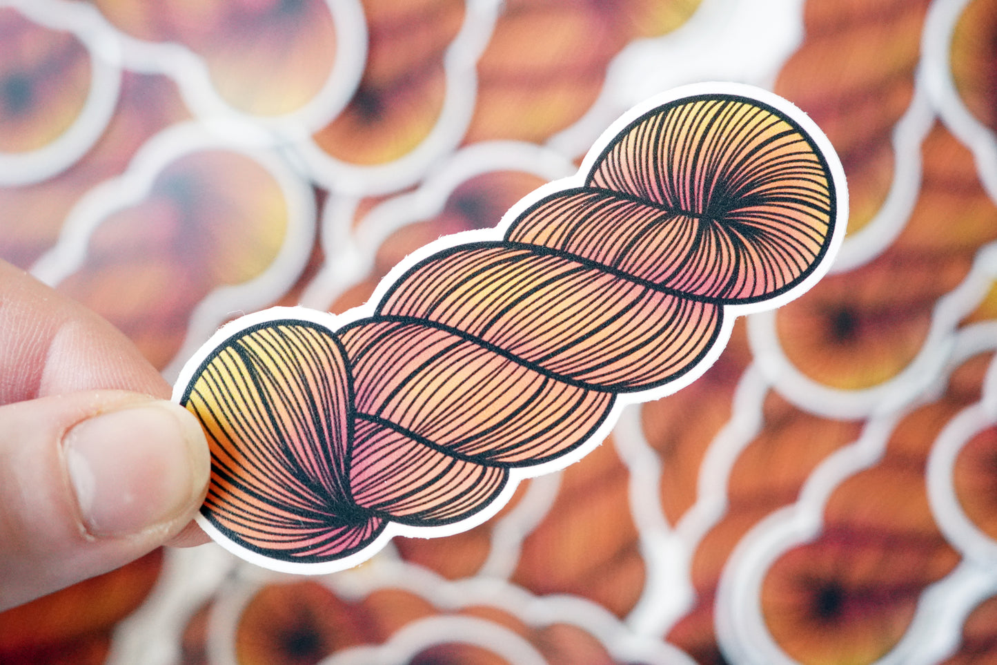 Yarn Skein Sticker Orange