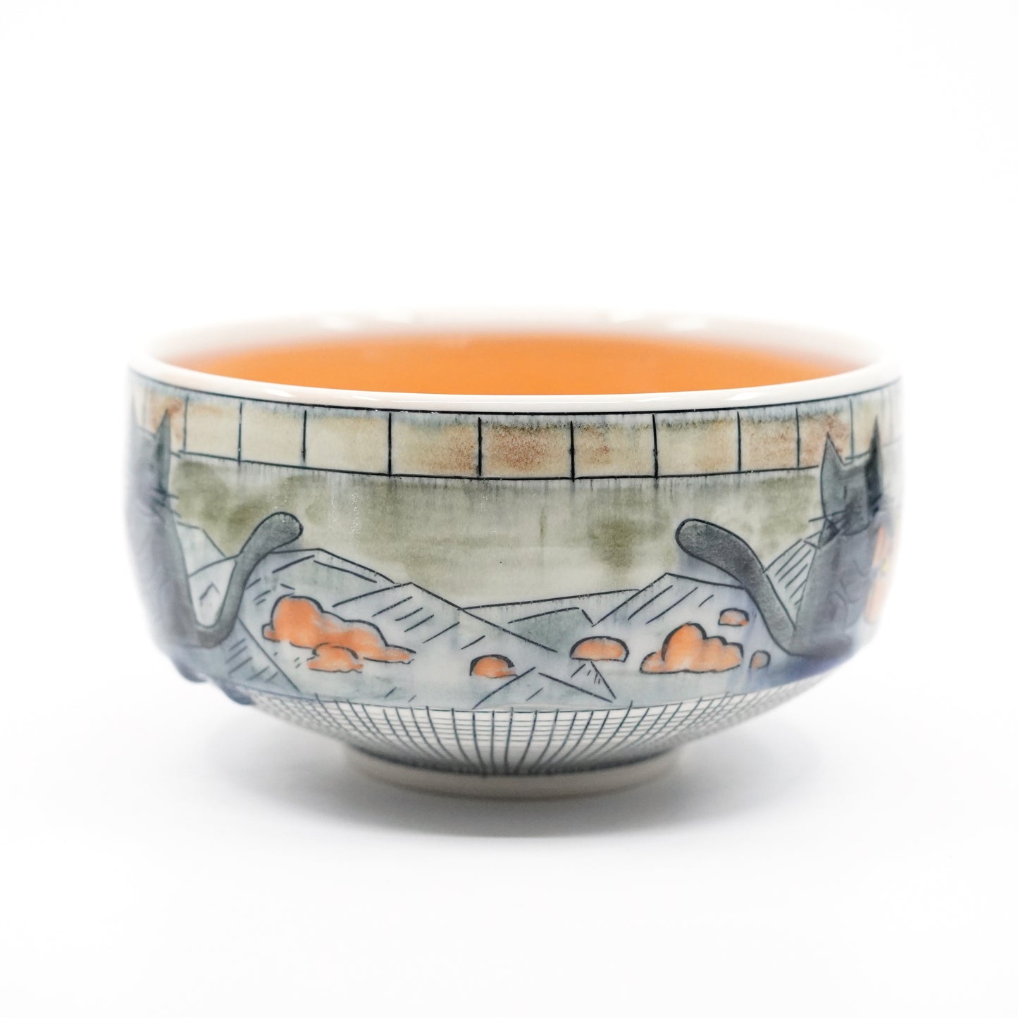 Cats Carving Pumpkins Bowl