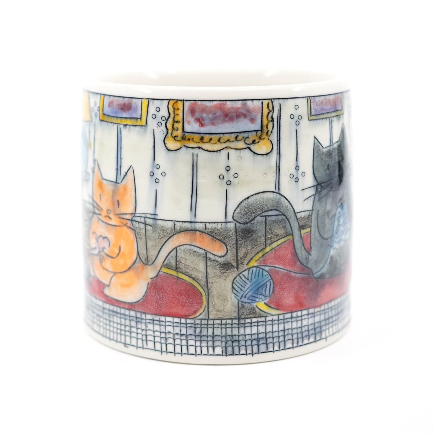 Cats Knitting and Spinning Mug