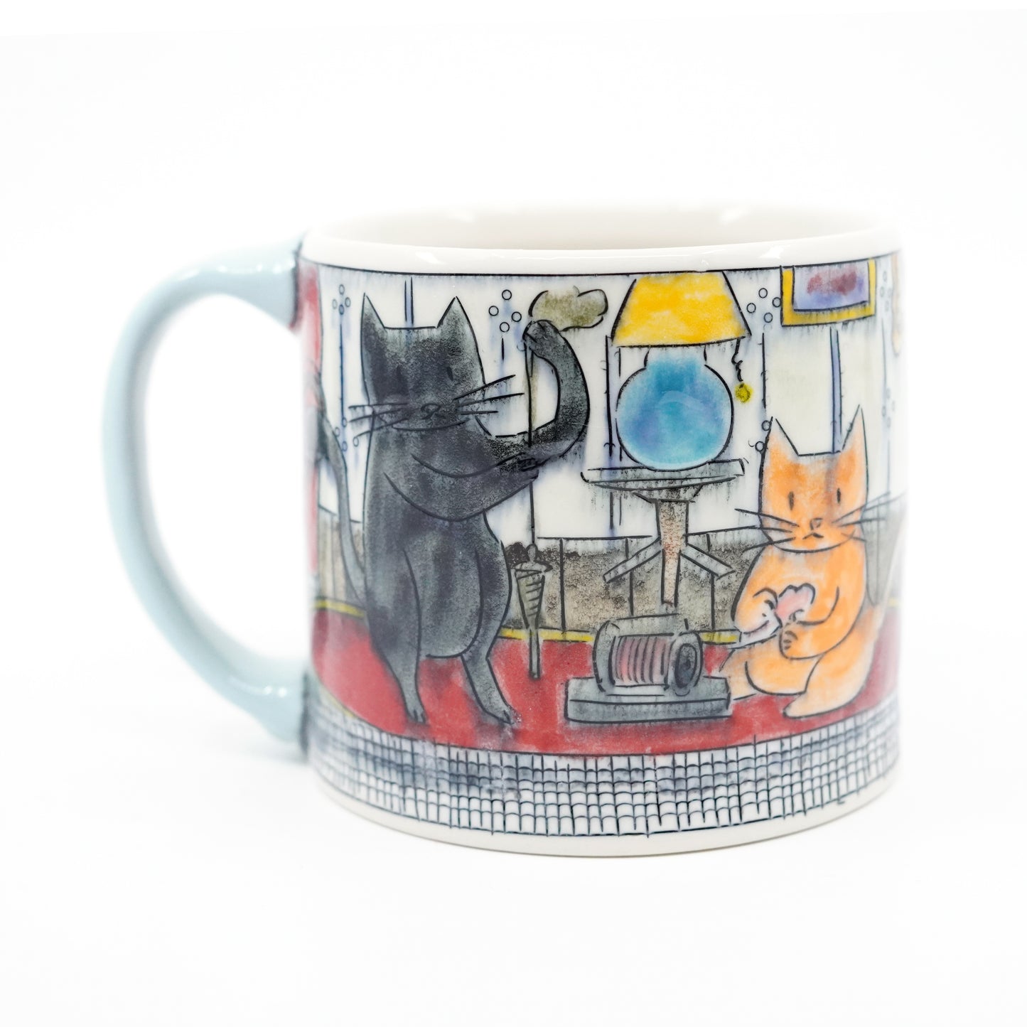 Cats Knitting and Spinning Mug