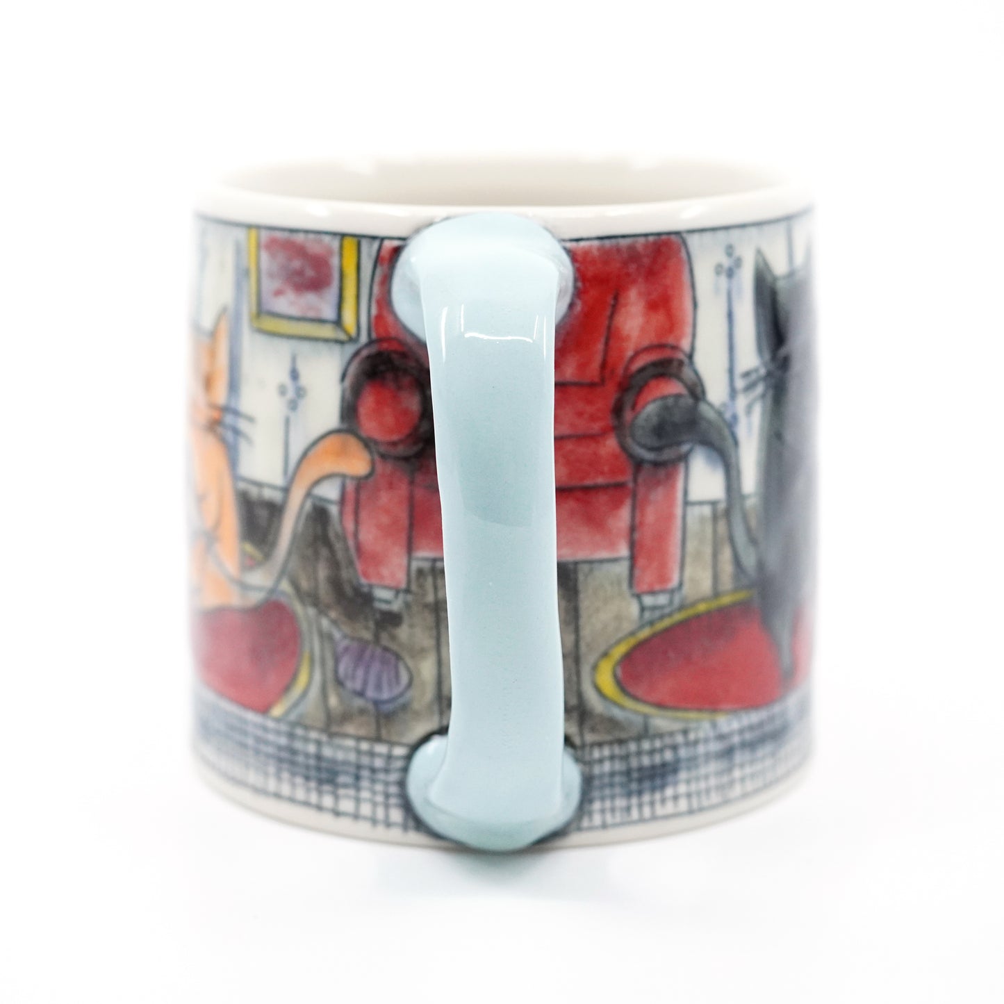 Cats Knitting and Spinning Mug
