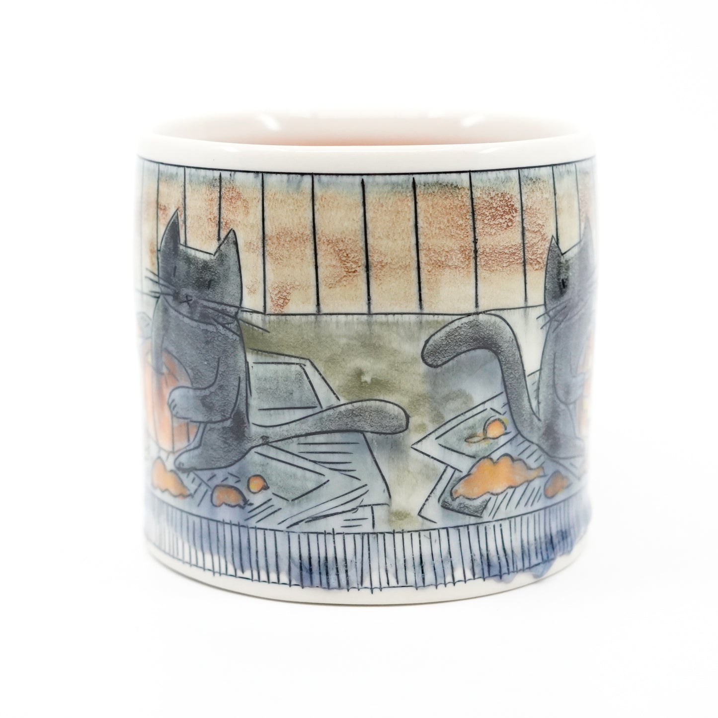 Cats Carving Pumpkins Mug
