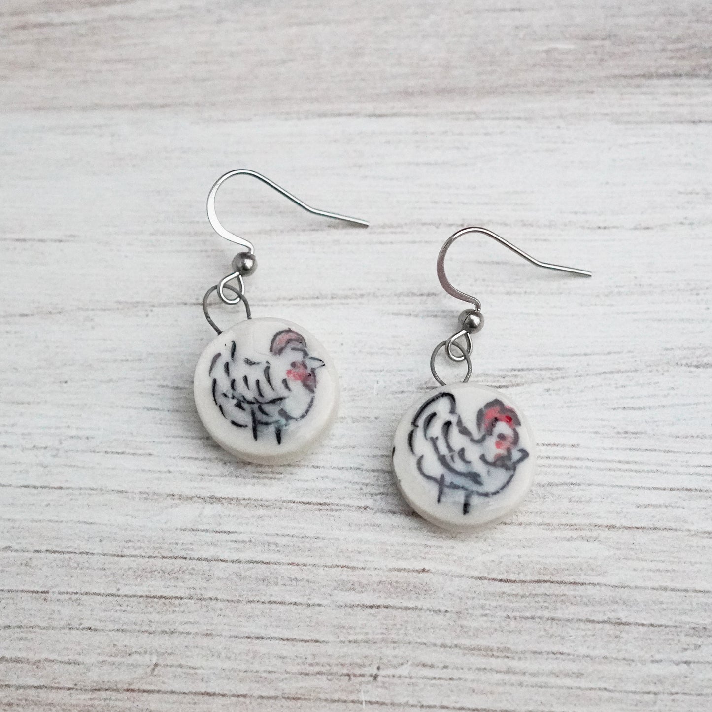 Chicken Earrings
