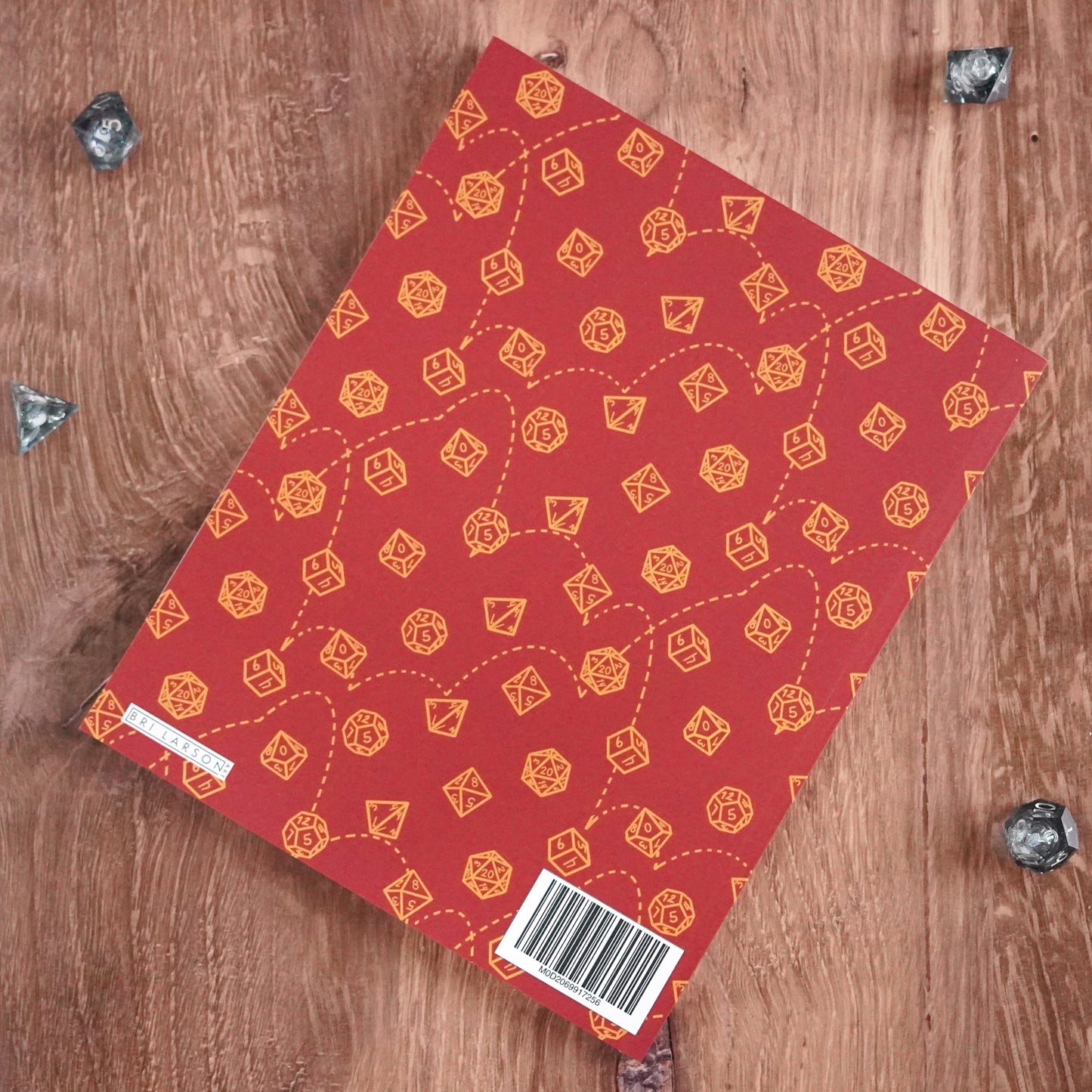 Dice Set Notebook - Red and Gold