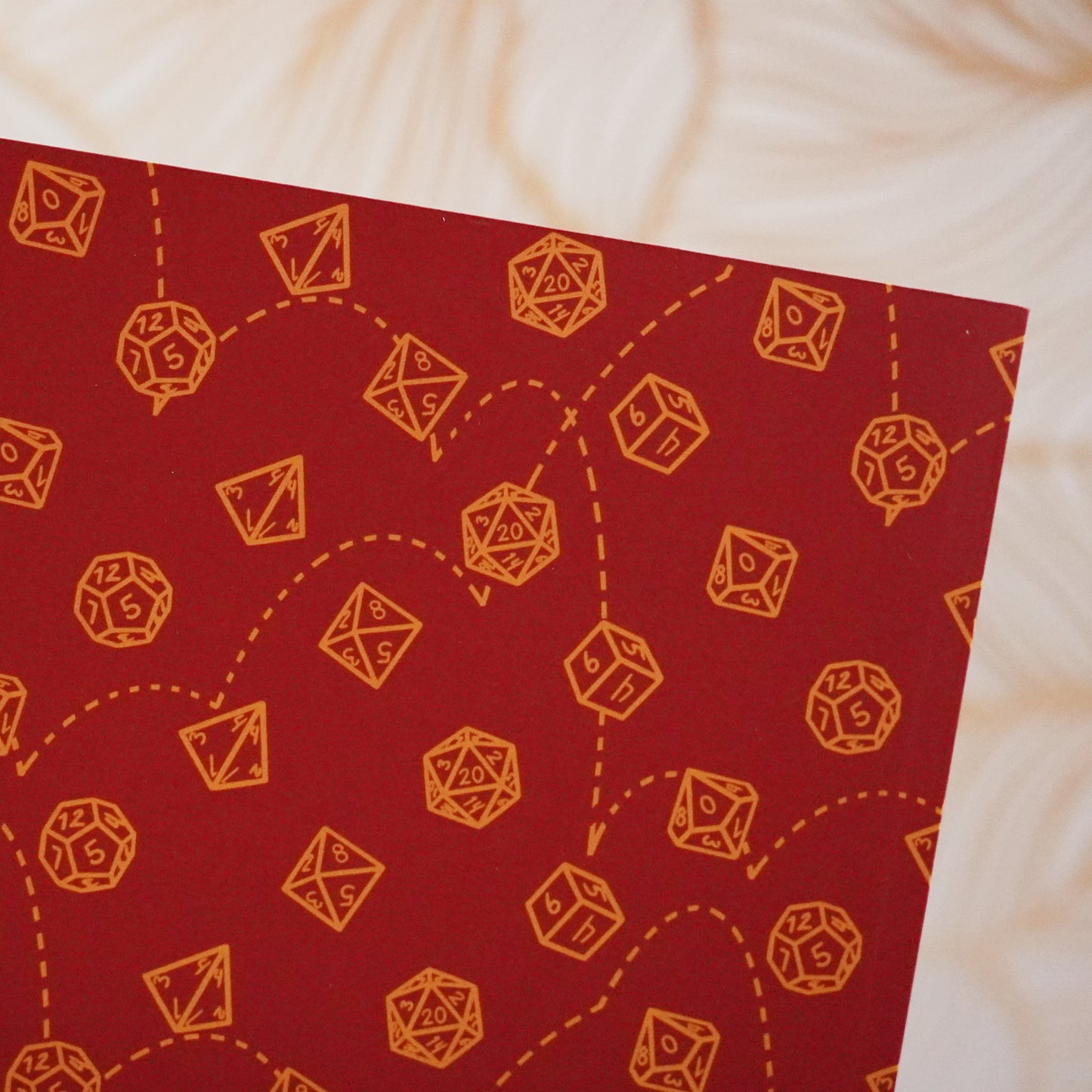Dice Set Notebook - Red and Gold