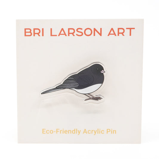 Dark Eyed Junco Acrylic Pin