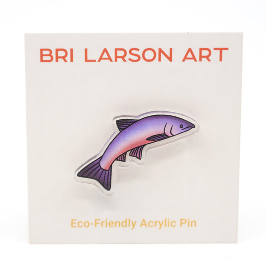 Coho Salmon Eco-Friendly Acrylic Pin