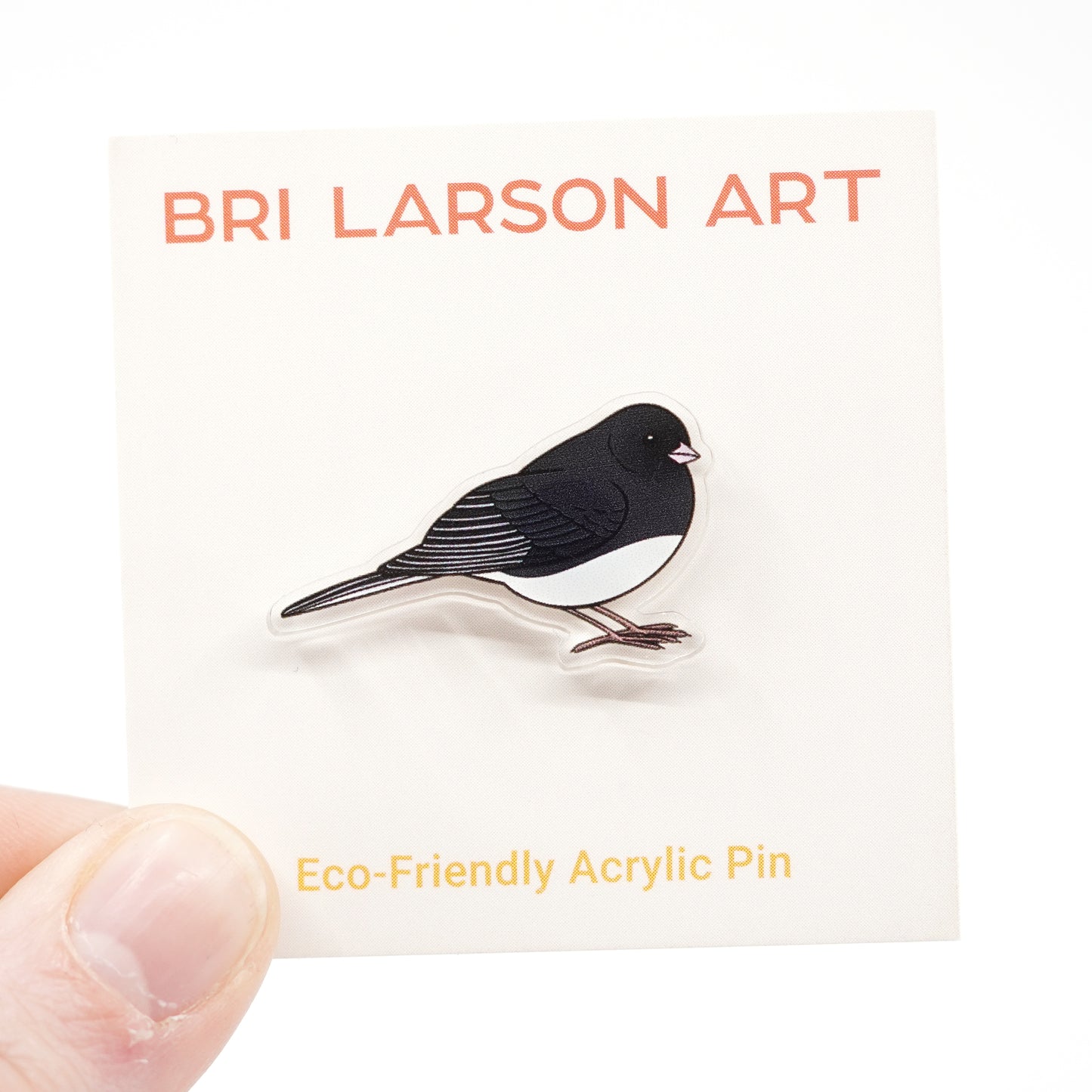 Dark Eyed Junco Acrylic Pin