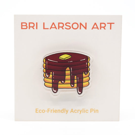 Pancake Stack Eco-Friendly Acrylic Pin