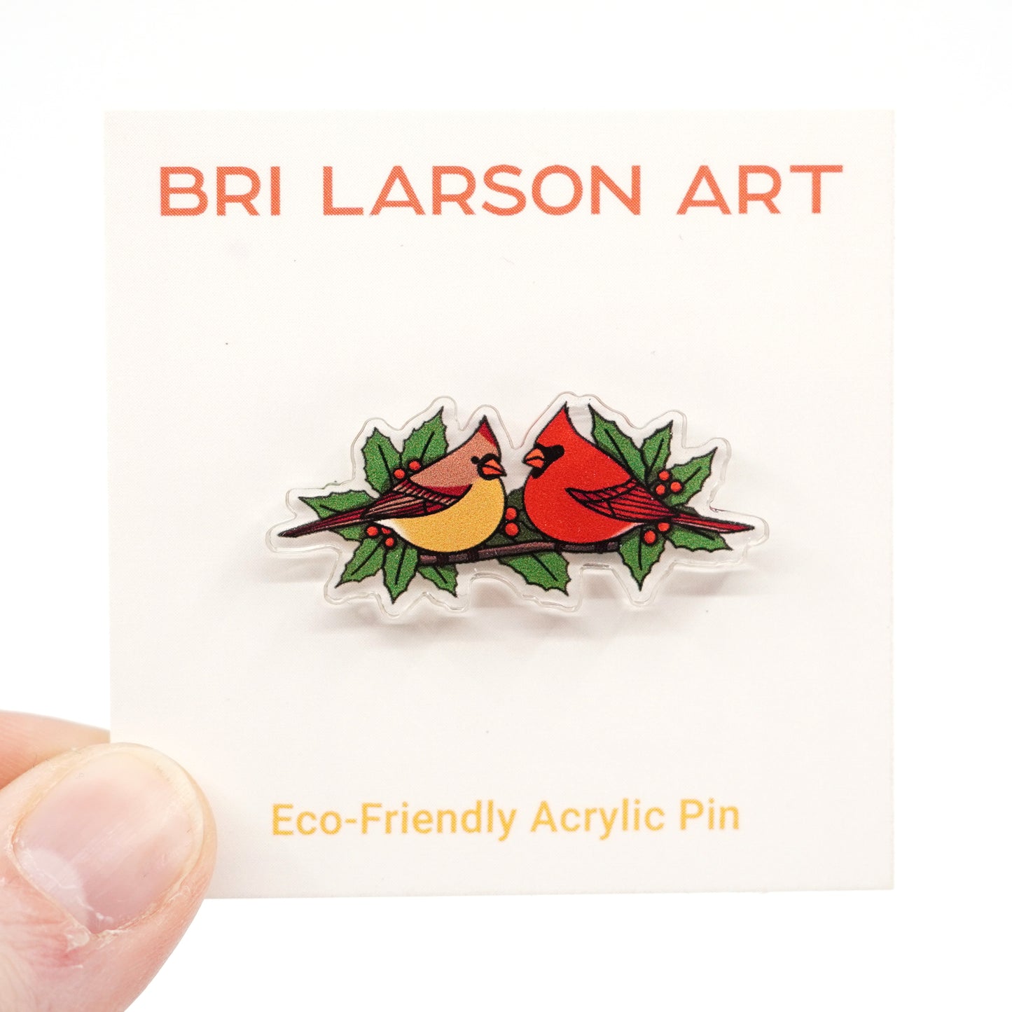 Pair of Cardinals Acrylic Pin