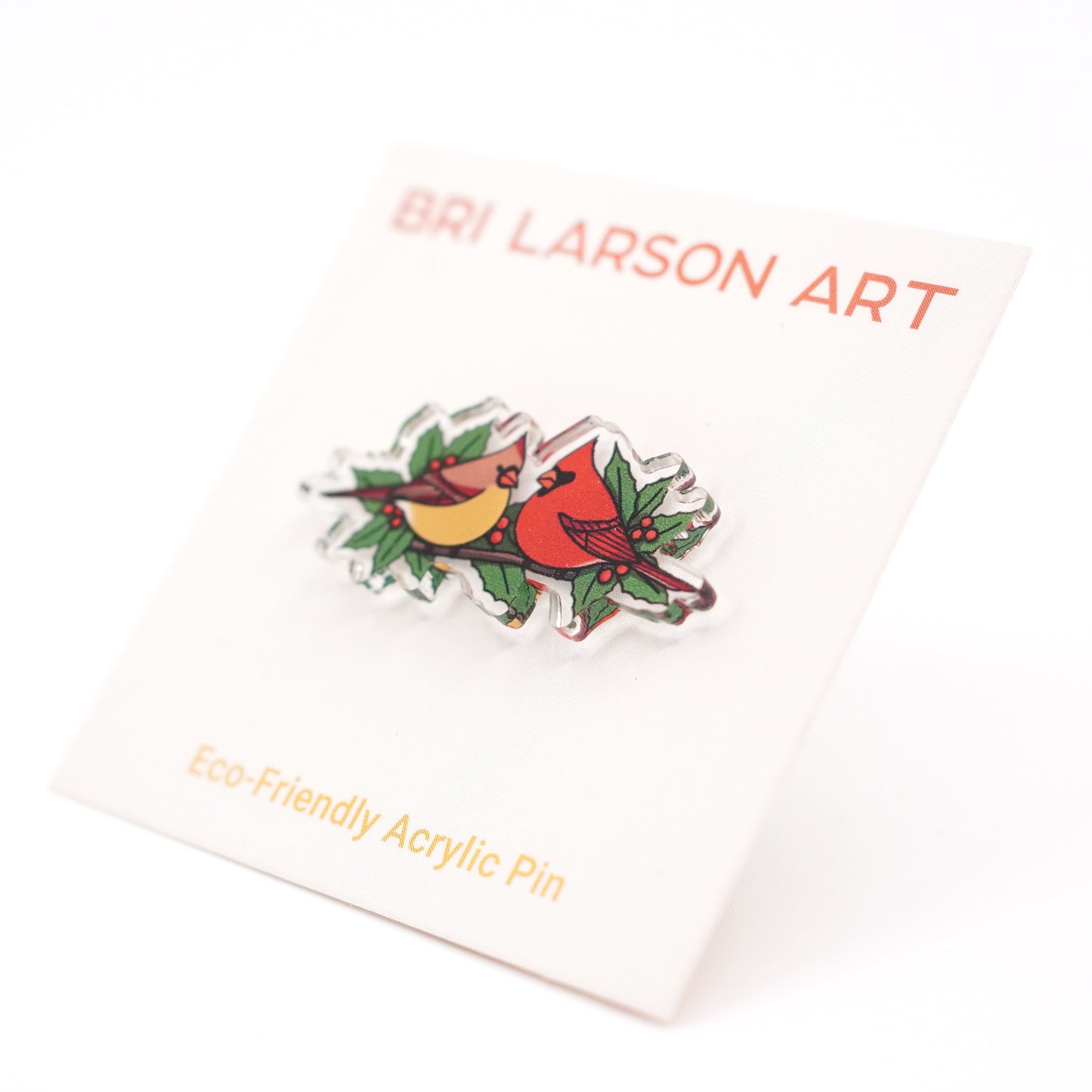 Pair of Cardinals Acrylic Pin