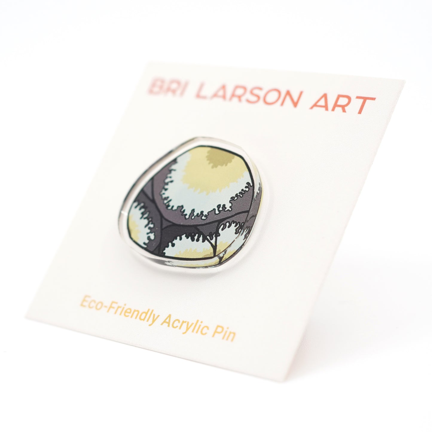 Lichen Rock Eco-Friendly Acrylic Pin