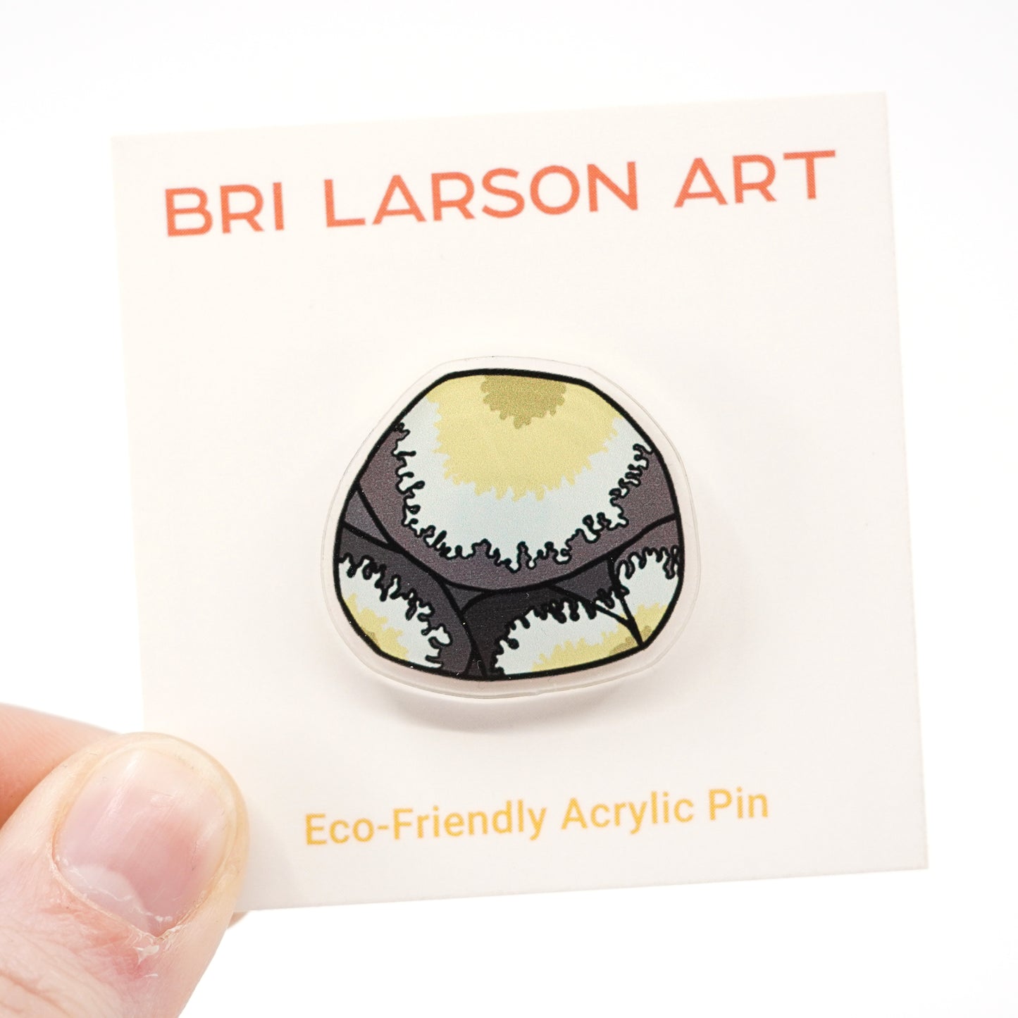 Lichen Rock Eco-Friendly Acrylic Pin