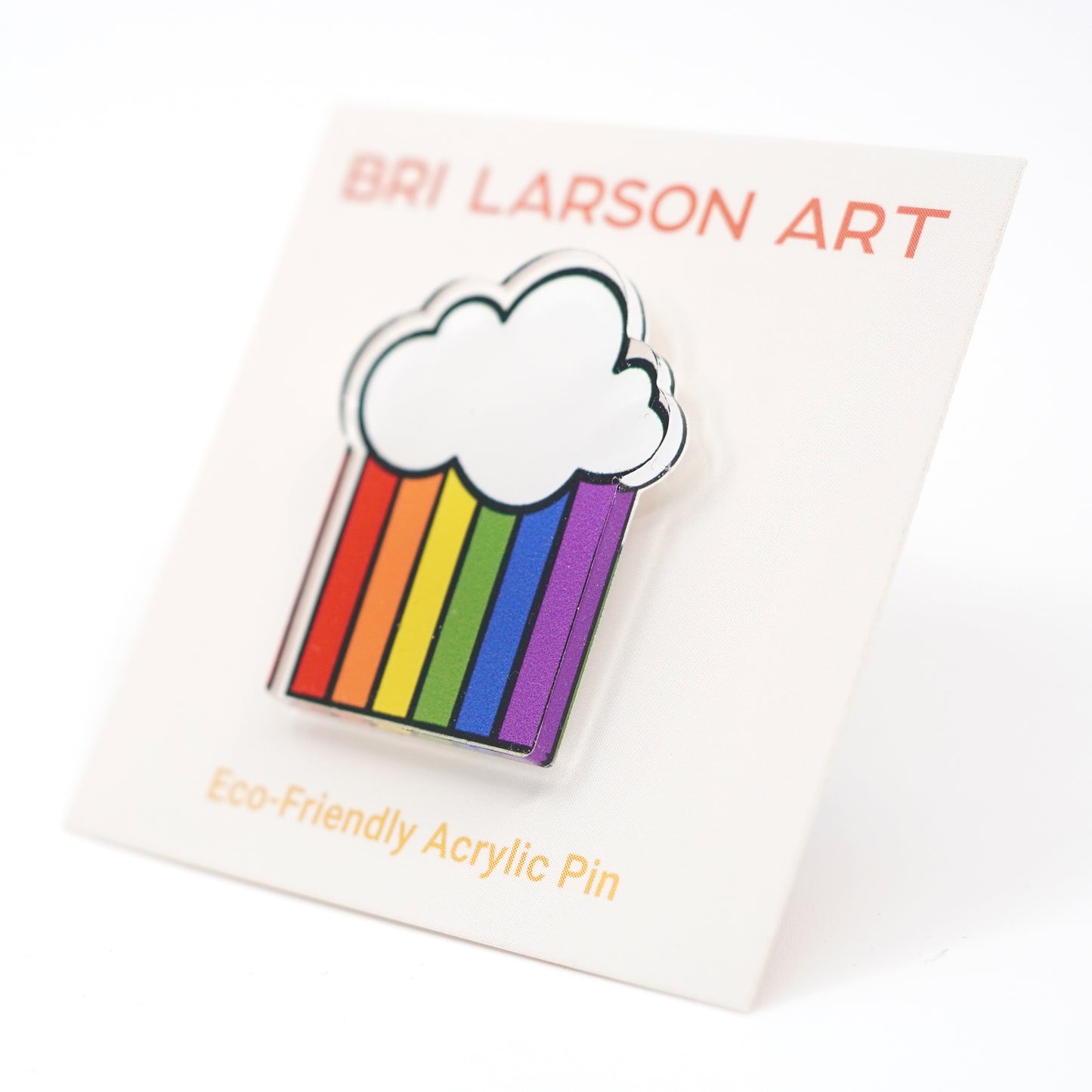 Rainbow Cloud Acrylic Pin