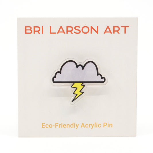 Thunderstorm Cloud Eco-Friendly Acrylic Pin