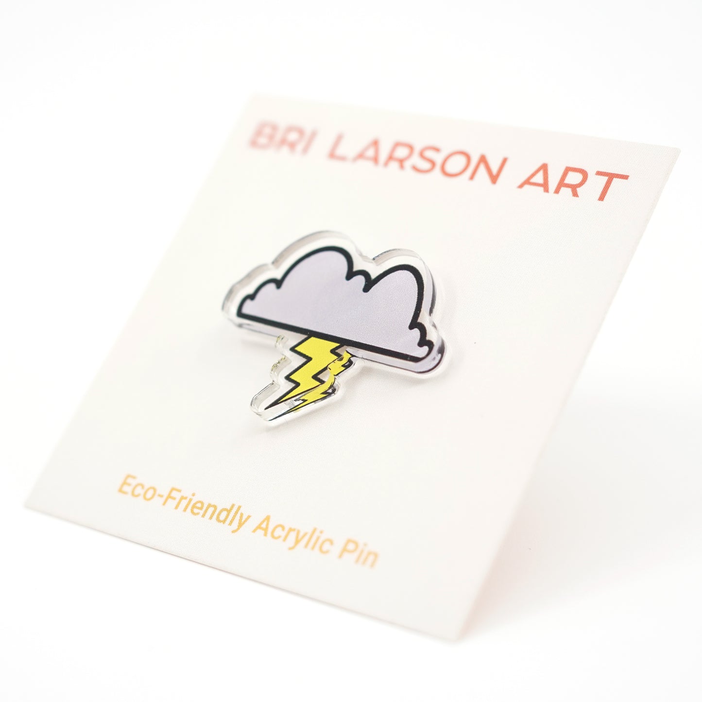 Thunderstorm Cloud Eco-Friendly Acrylic Pin