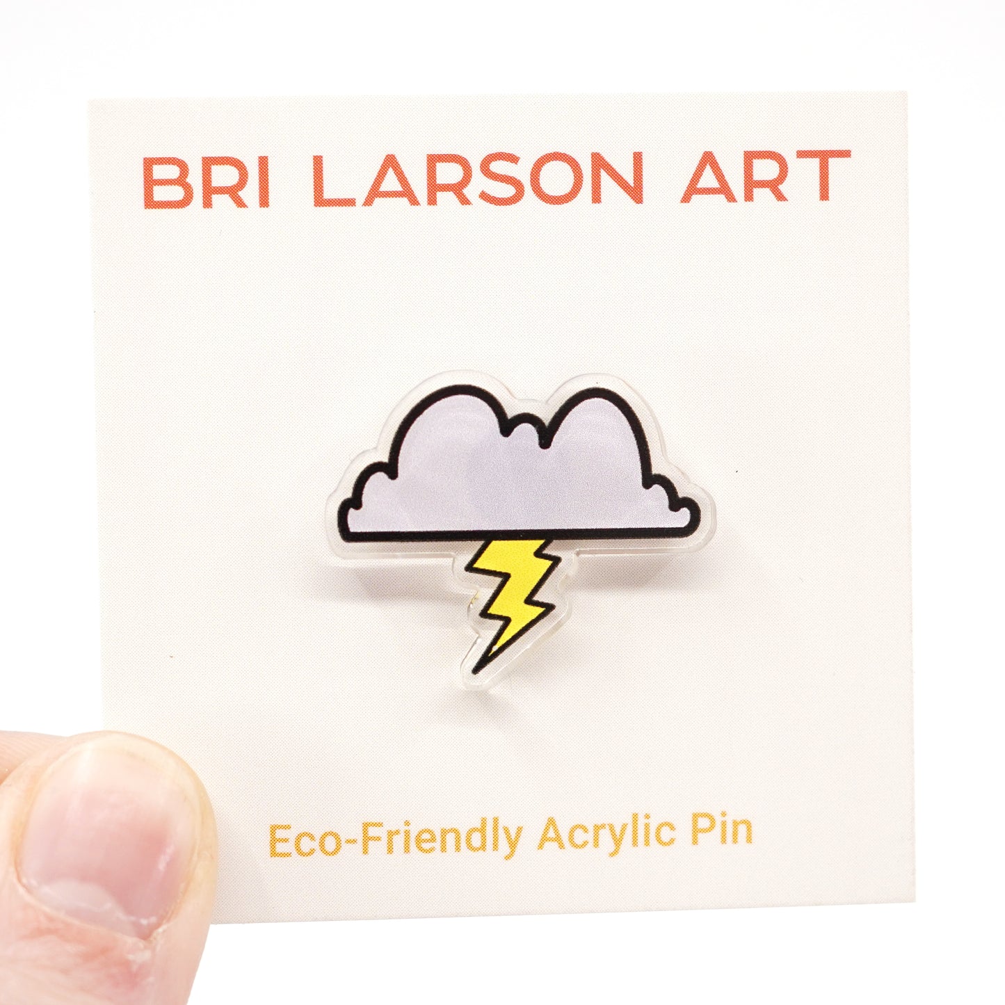 Thunderstorm Cloud Eco-Friendly Acrylic Pin