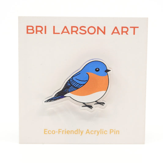 Bluebird Acrylic Pin