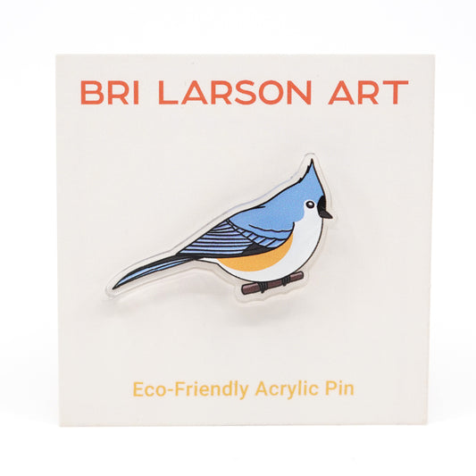 Tufted Titmouse Acrylic Pin