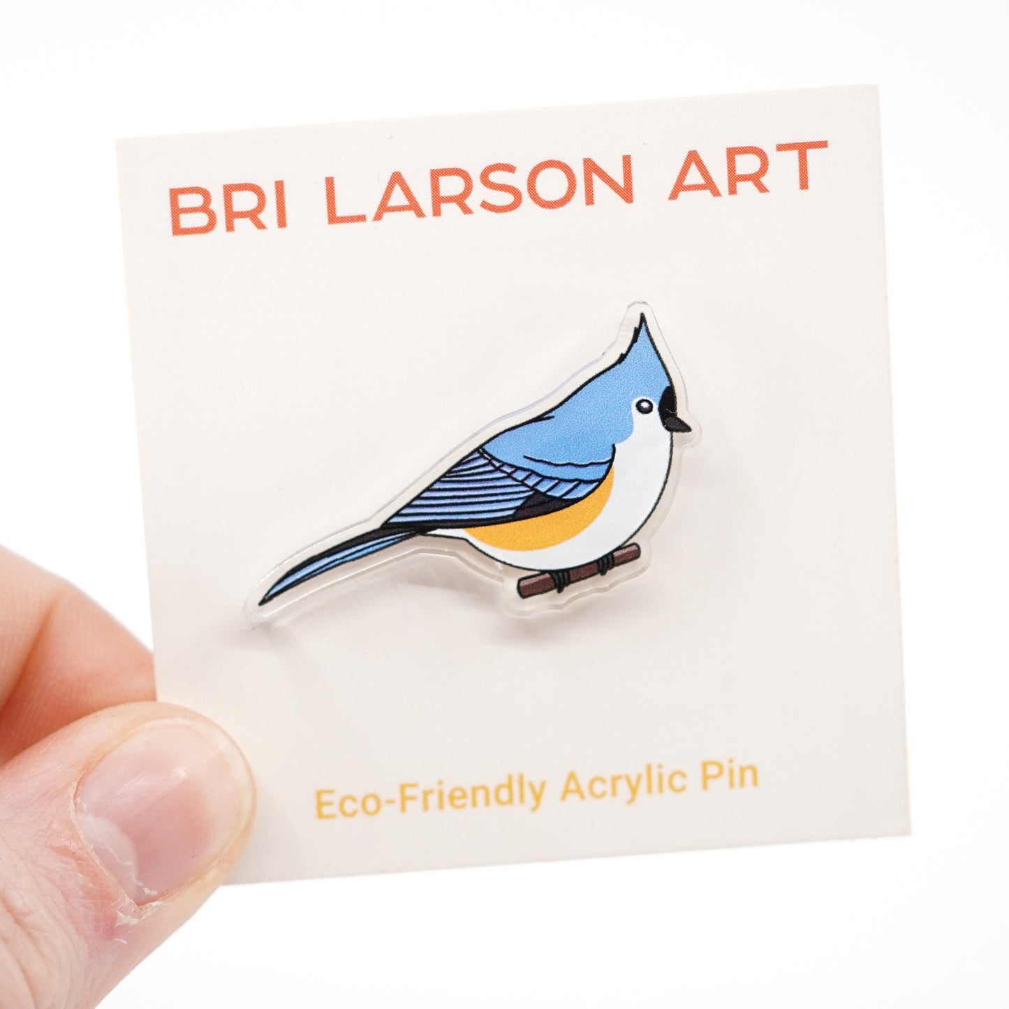 Tufted Titmouse Acrylic Pin