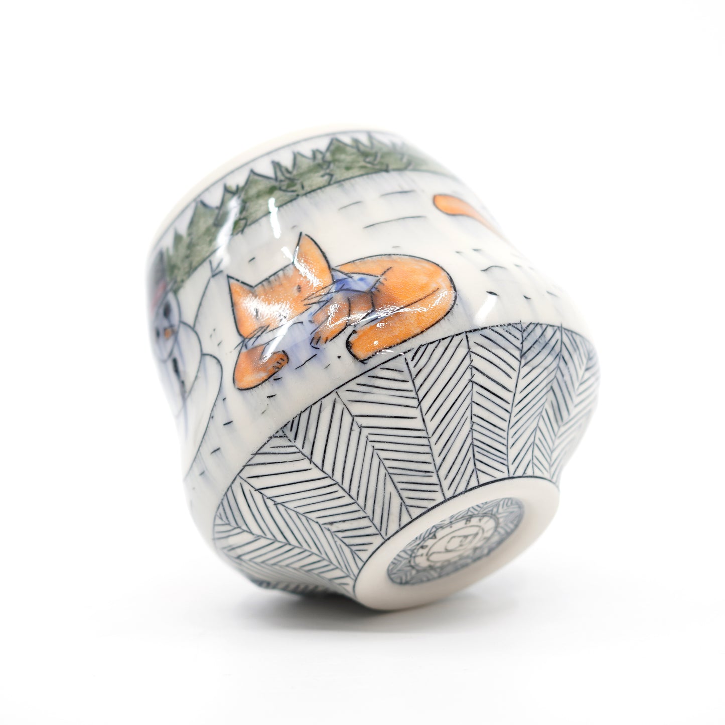 Cats Building a Snowman Cup