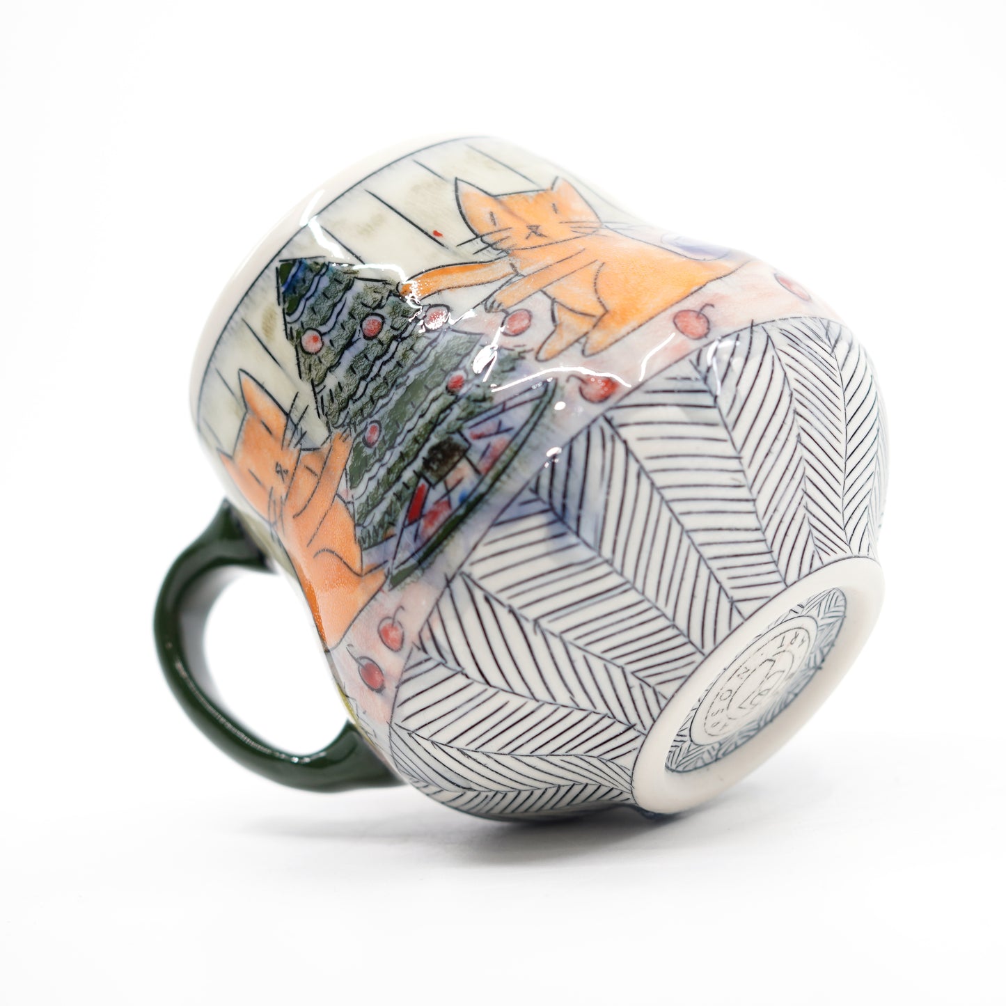 Cats Decorating Tree Mug