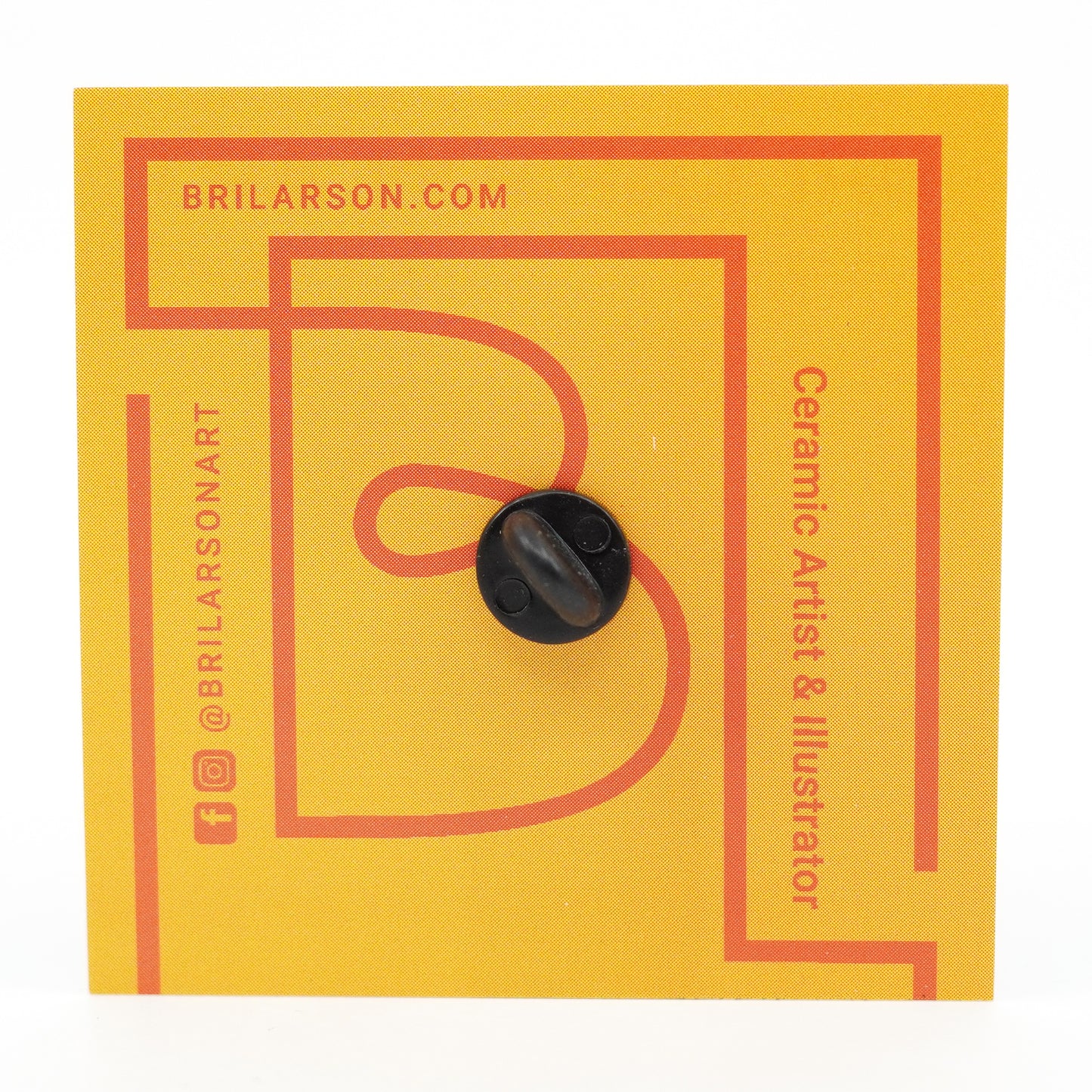 Yarn Skein Eco-Friendly Wood Pin / Orange