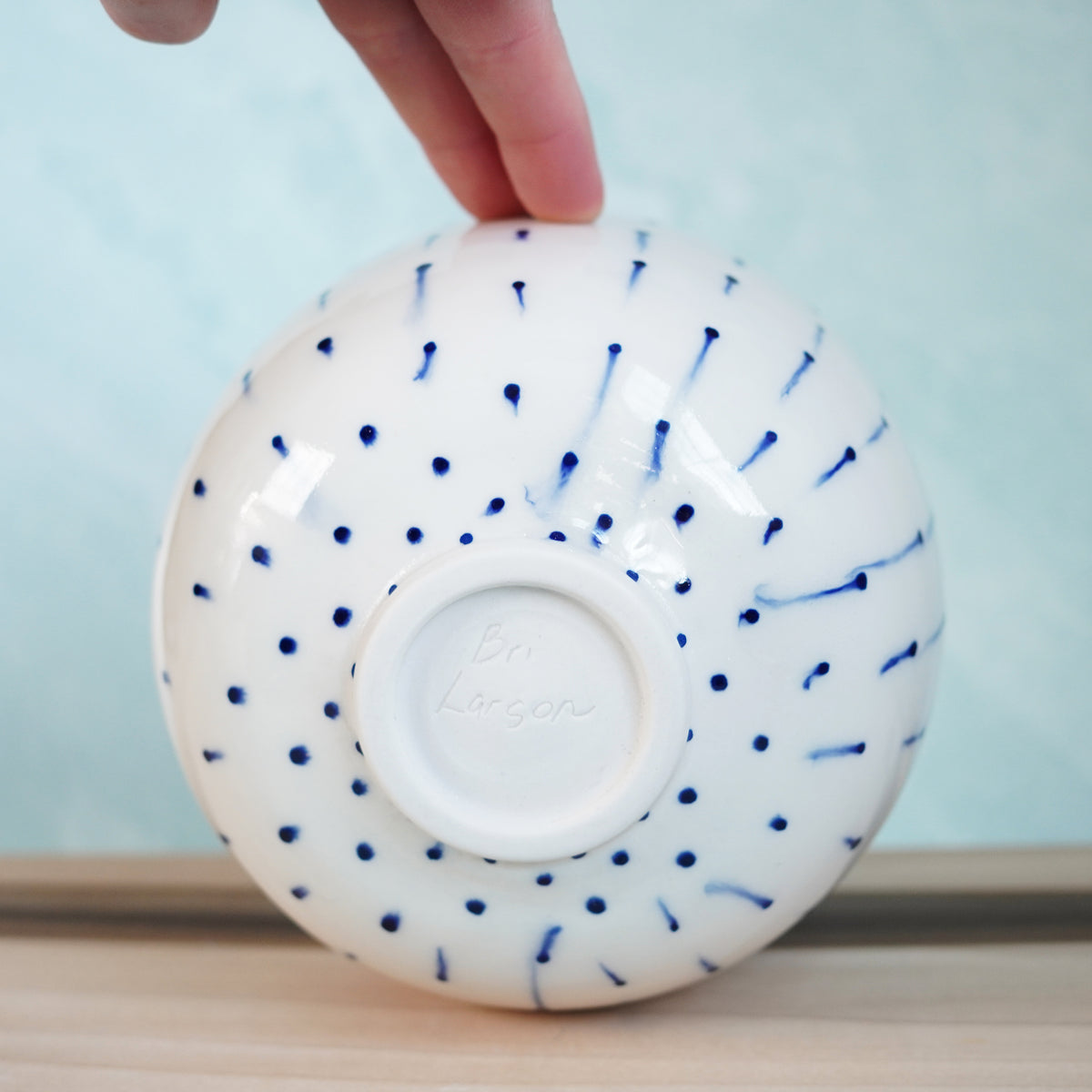 Dot Pot - Drippy Blue Bowl