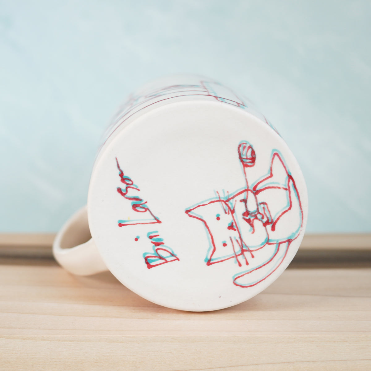3D Cats Knitting Mug