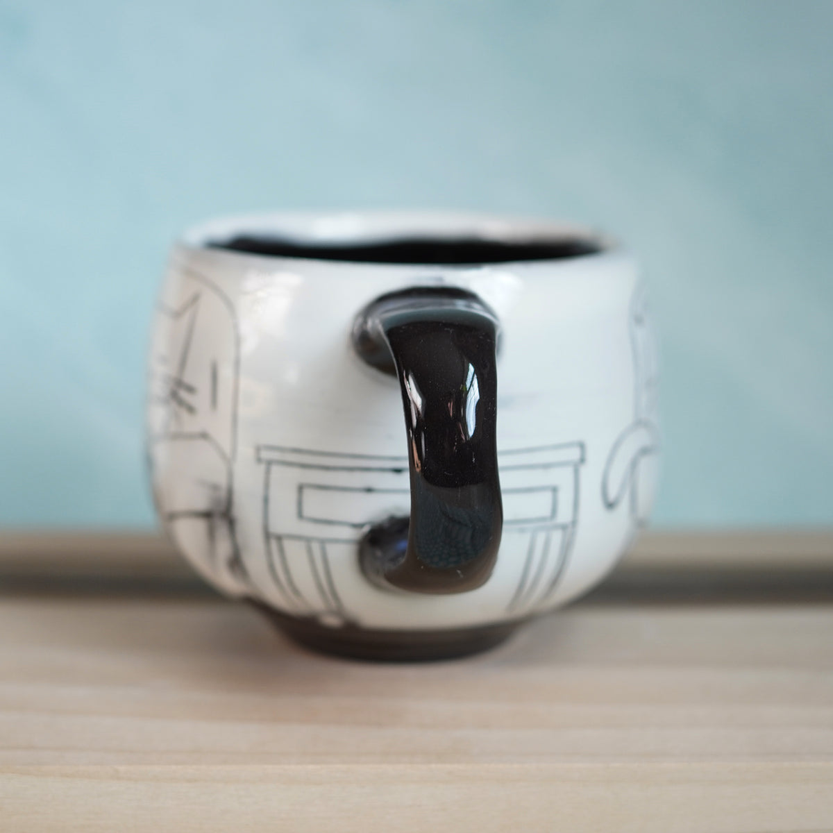 Black & White Cats Boombox Mug