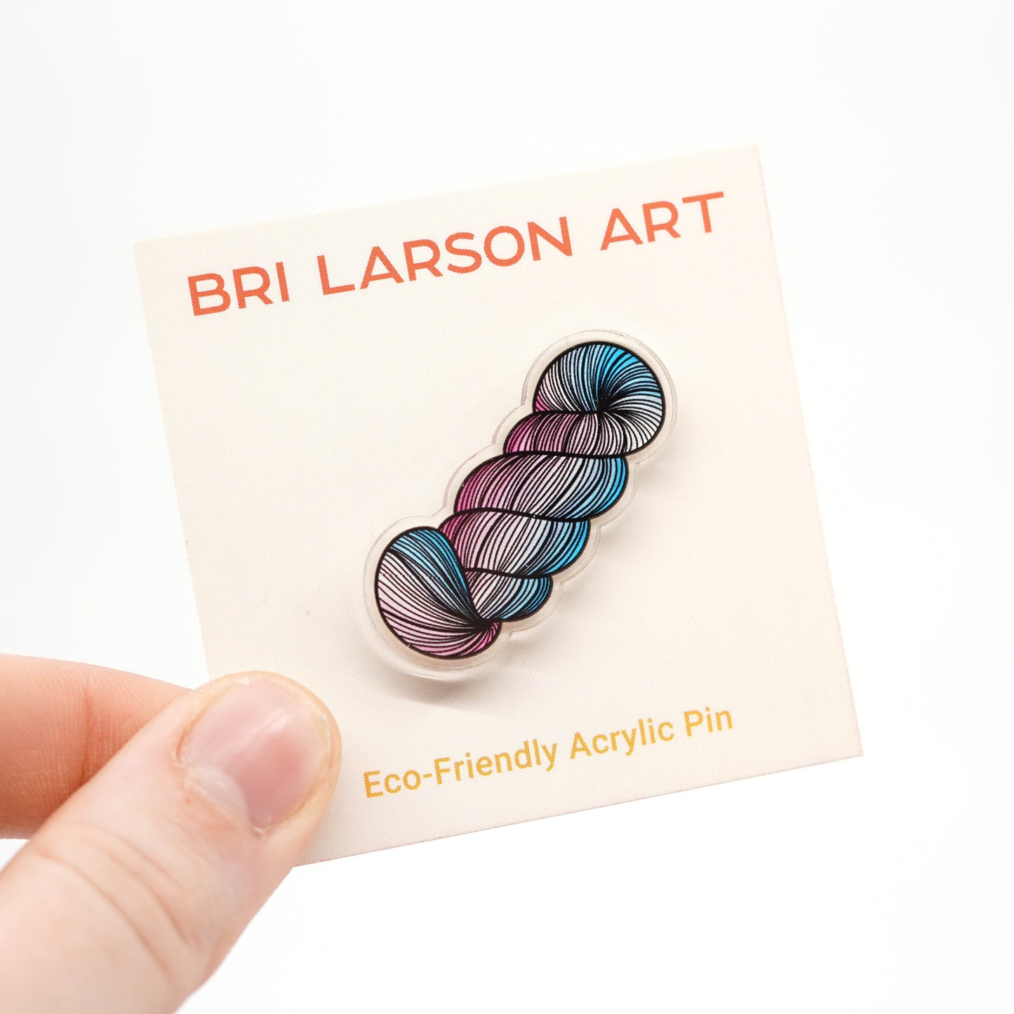 Yarn Skein Eco-Friendly Acrylic Pin / Transcend