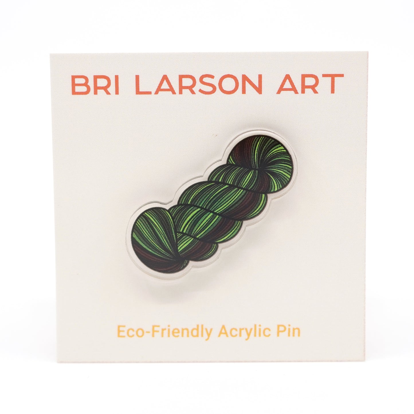 Yarn Skein Eco-Friendly Acrylic Pin / Forest