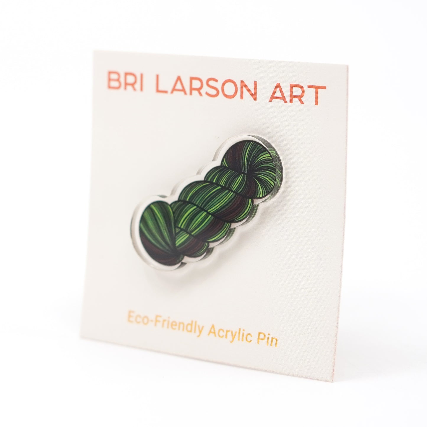Yarn Skein Eco-Friendly Acrylic Pin / Forest