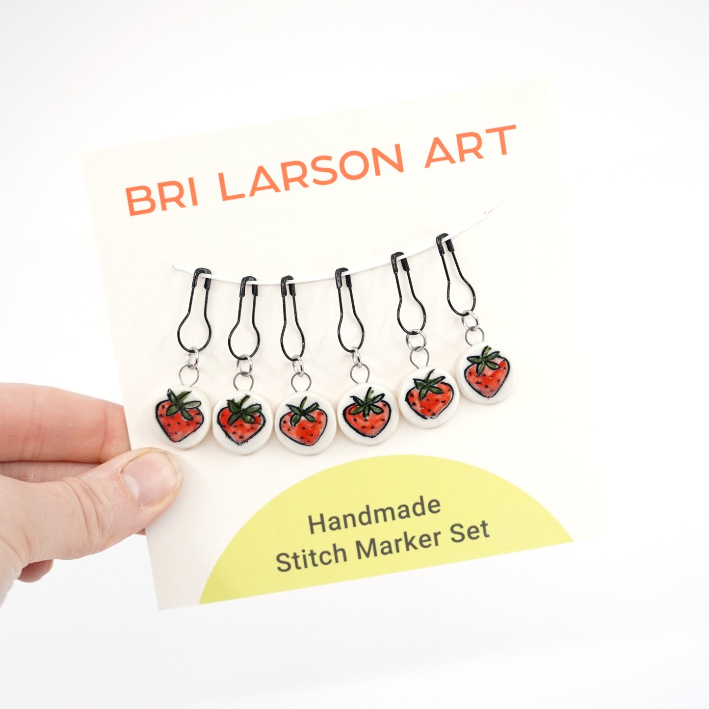 Strawberry Stitch Marker Set - Pin Version