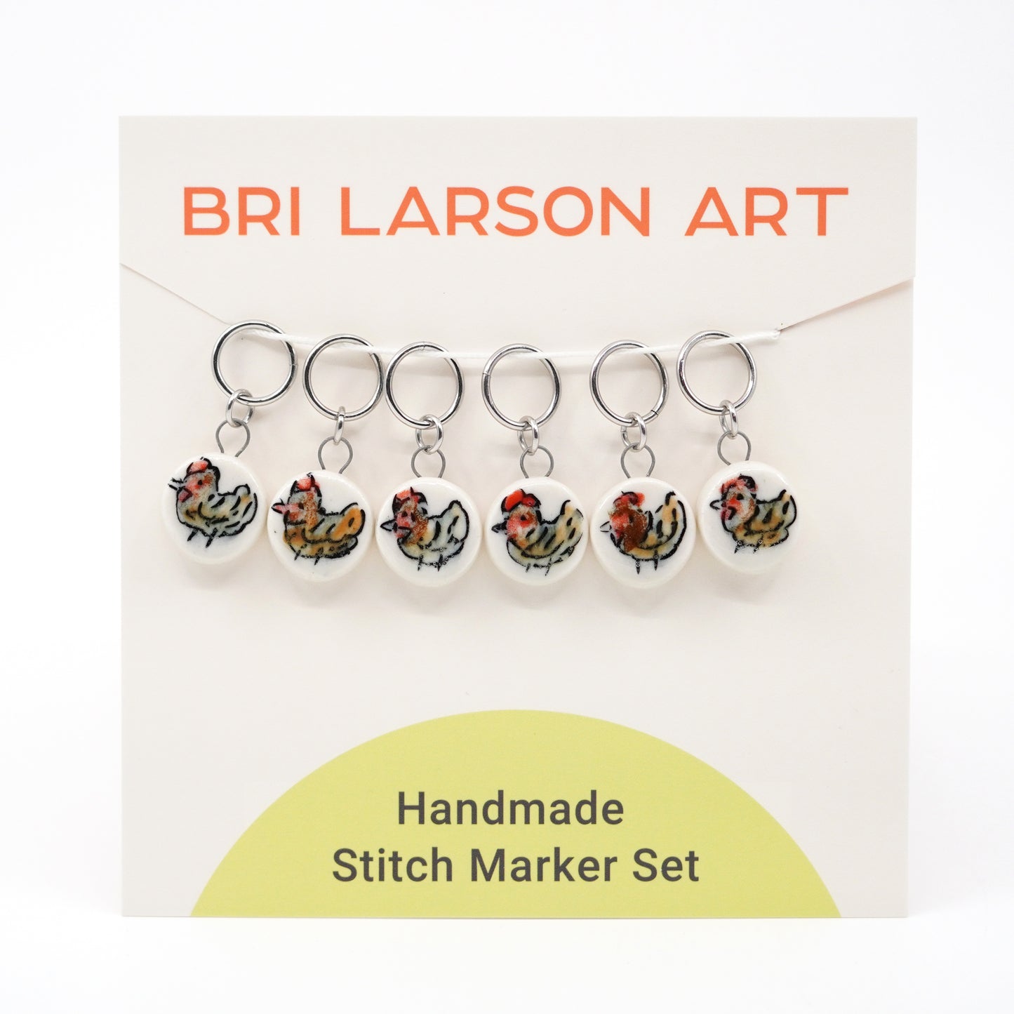 Buff Orpington Chicken Stitch Marker Set