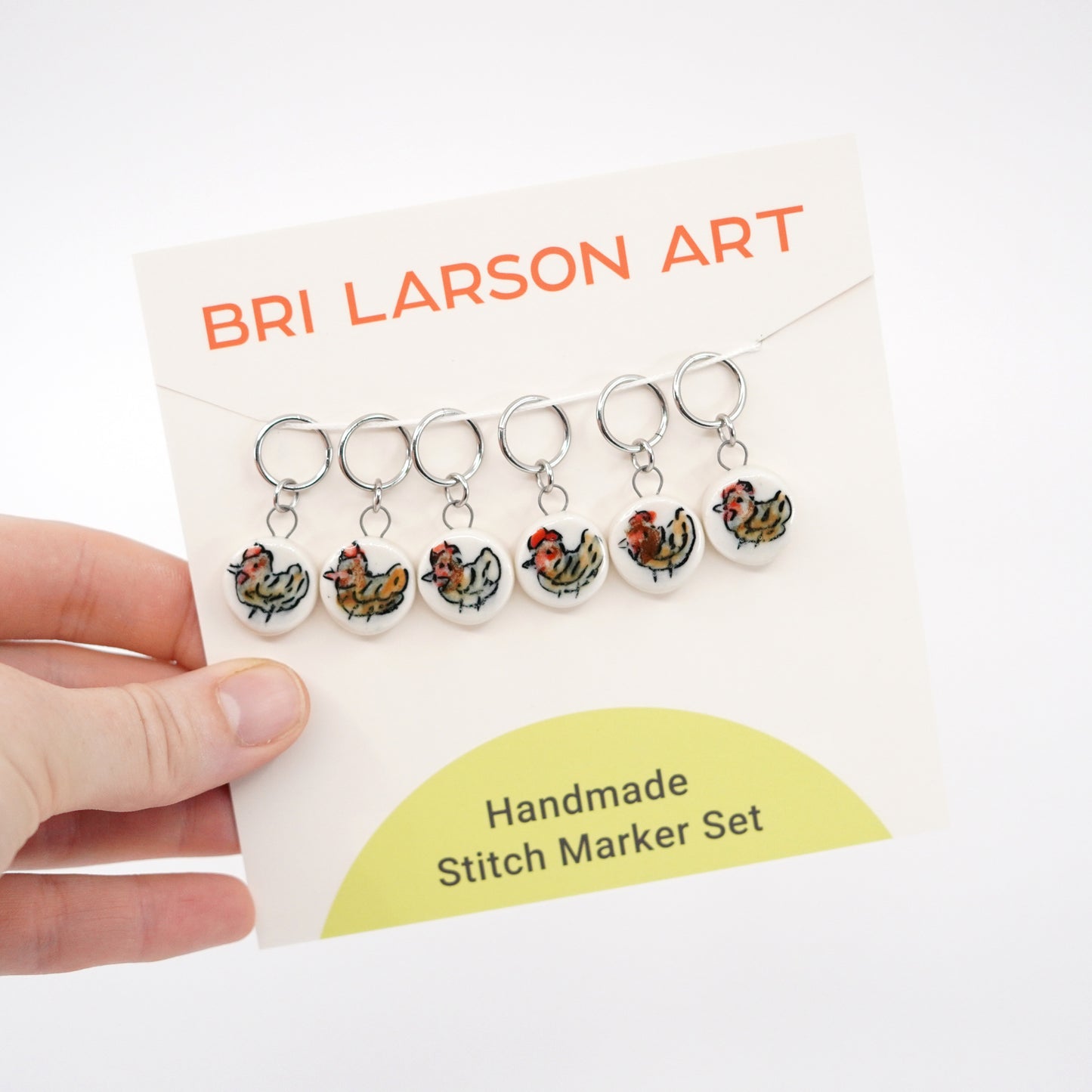 Buff Orpington Chicken Stitch Marker Set