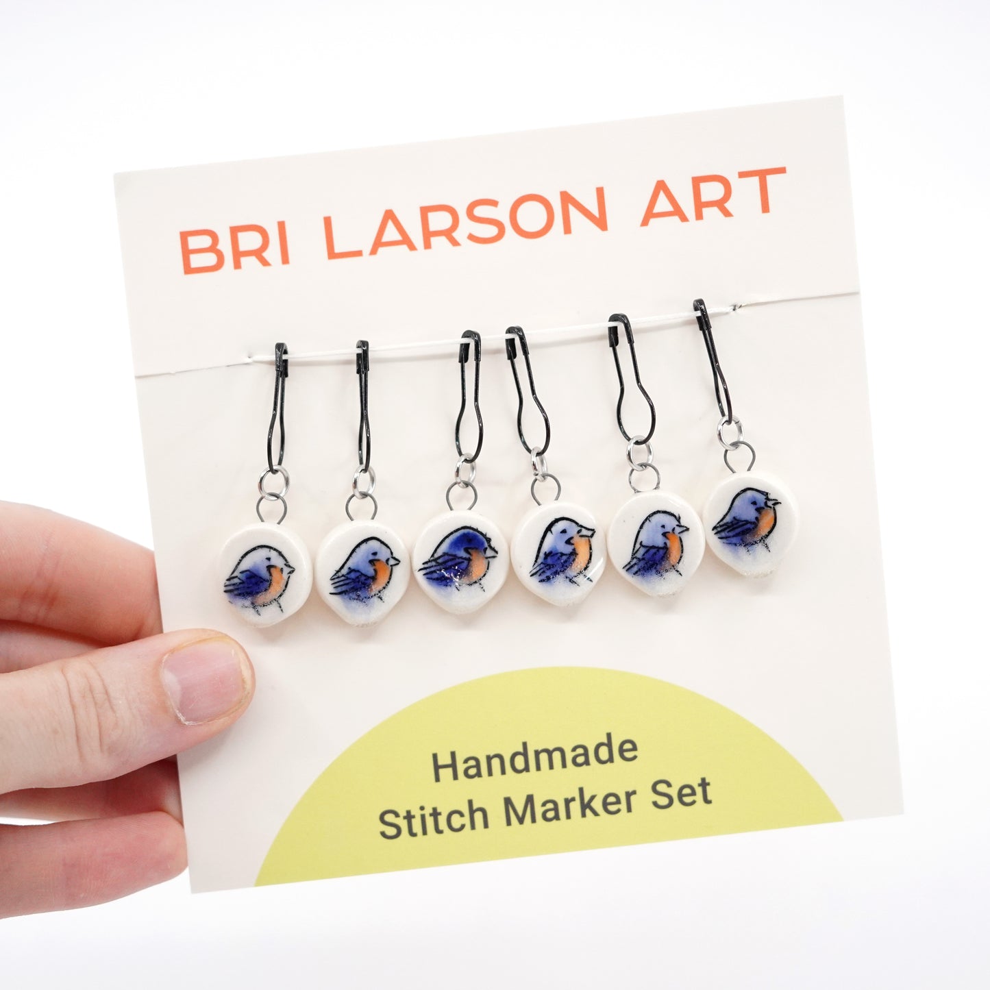 Bluebird Stitch Marker Set - Pin Version