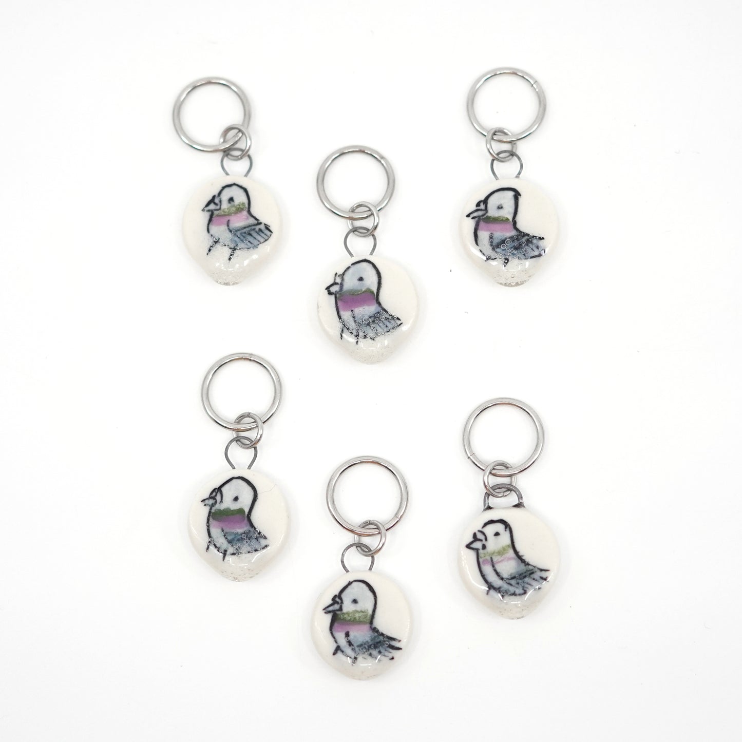 Pigeon Stitch Marker Set