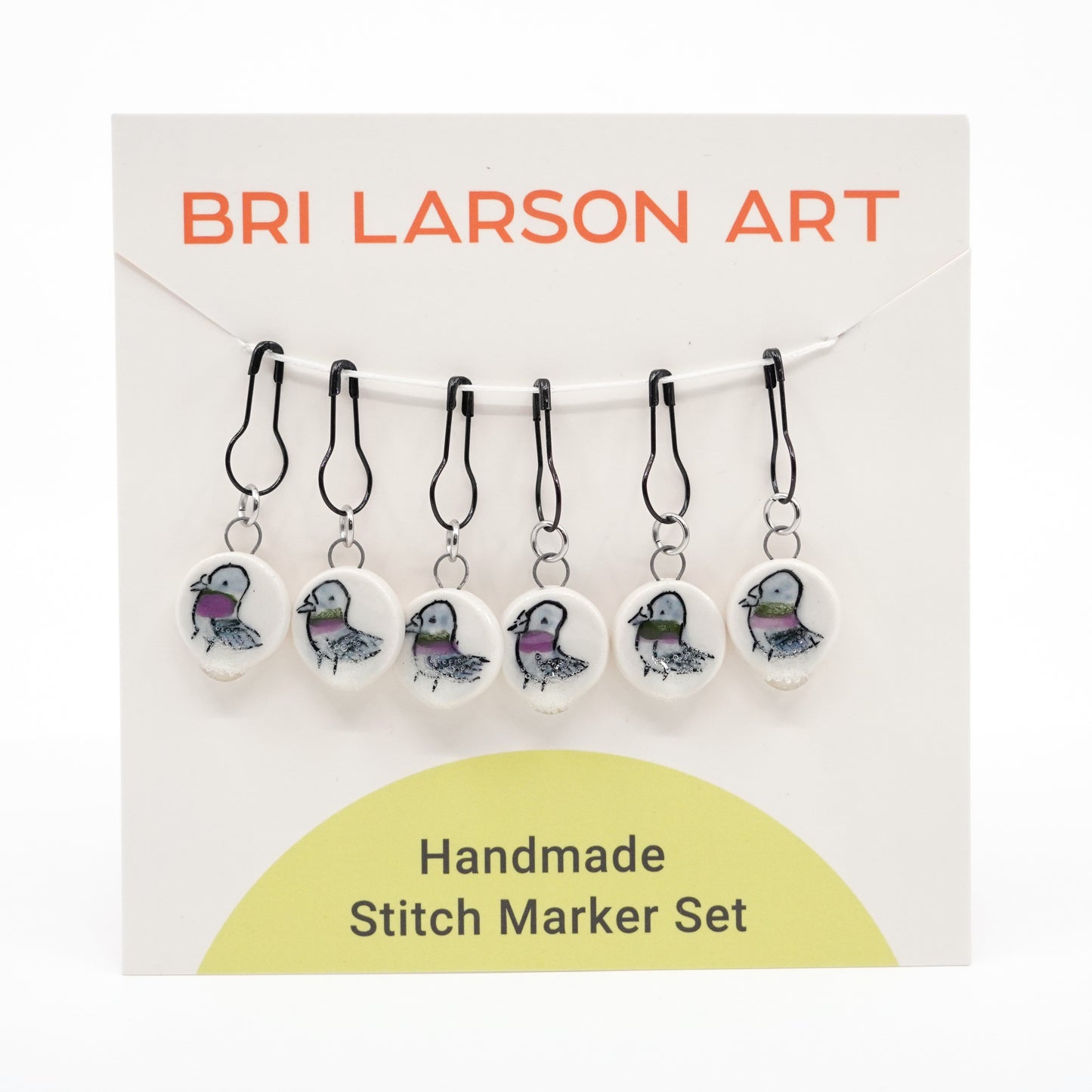 Pigeon Stitch Marker Set - Pin Version