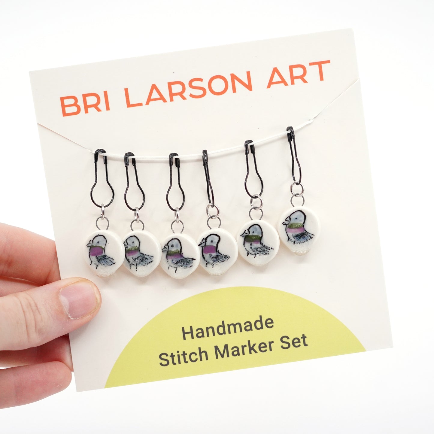 Pigeon Stitch Marker Set - Pin Version