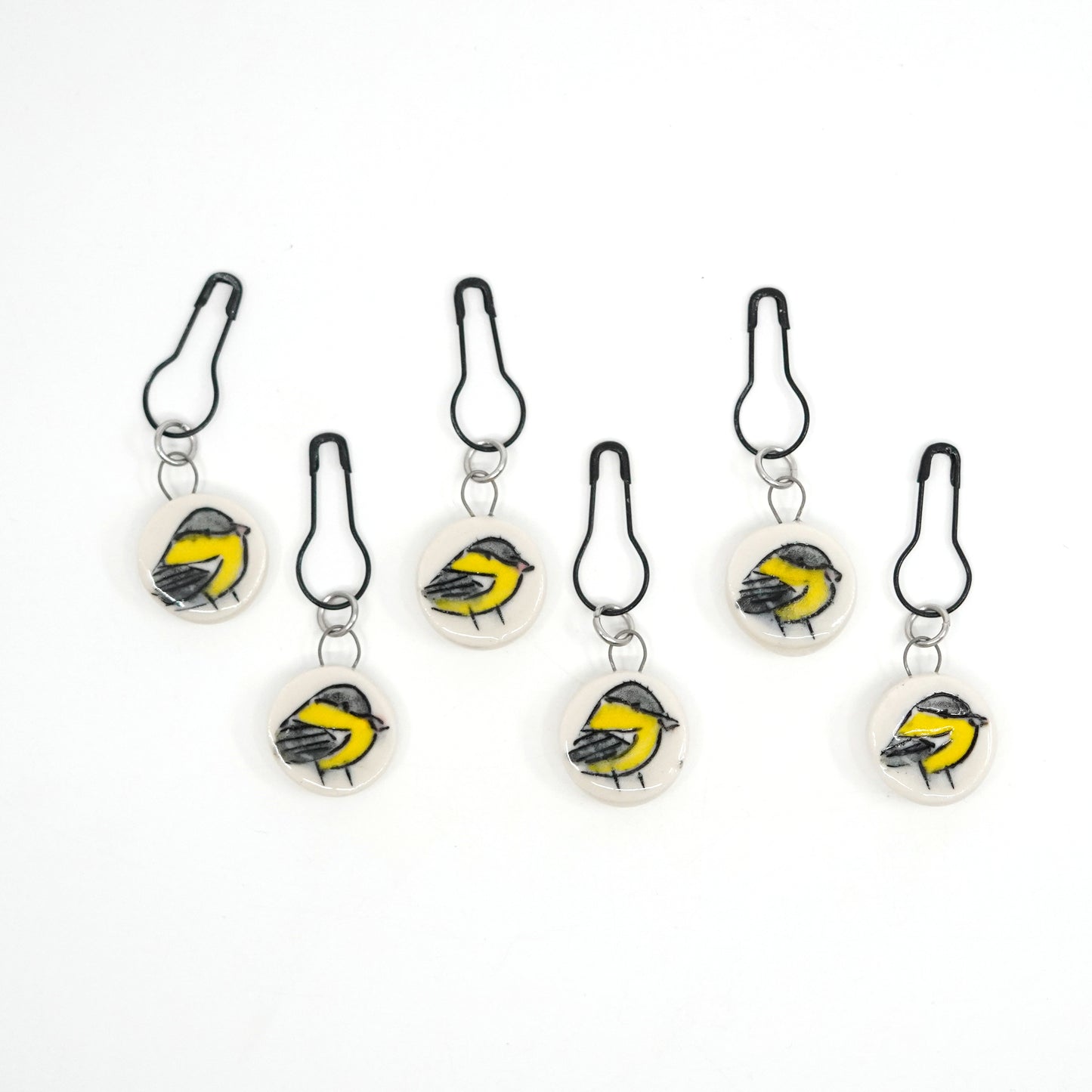 Goldfinch Stitch Marker Set - Pin Version