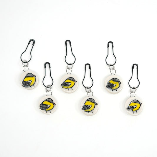 Goldfinch Stitch Marker Set - Pin Version
