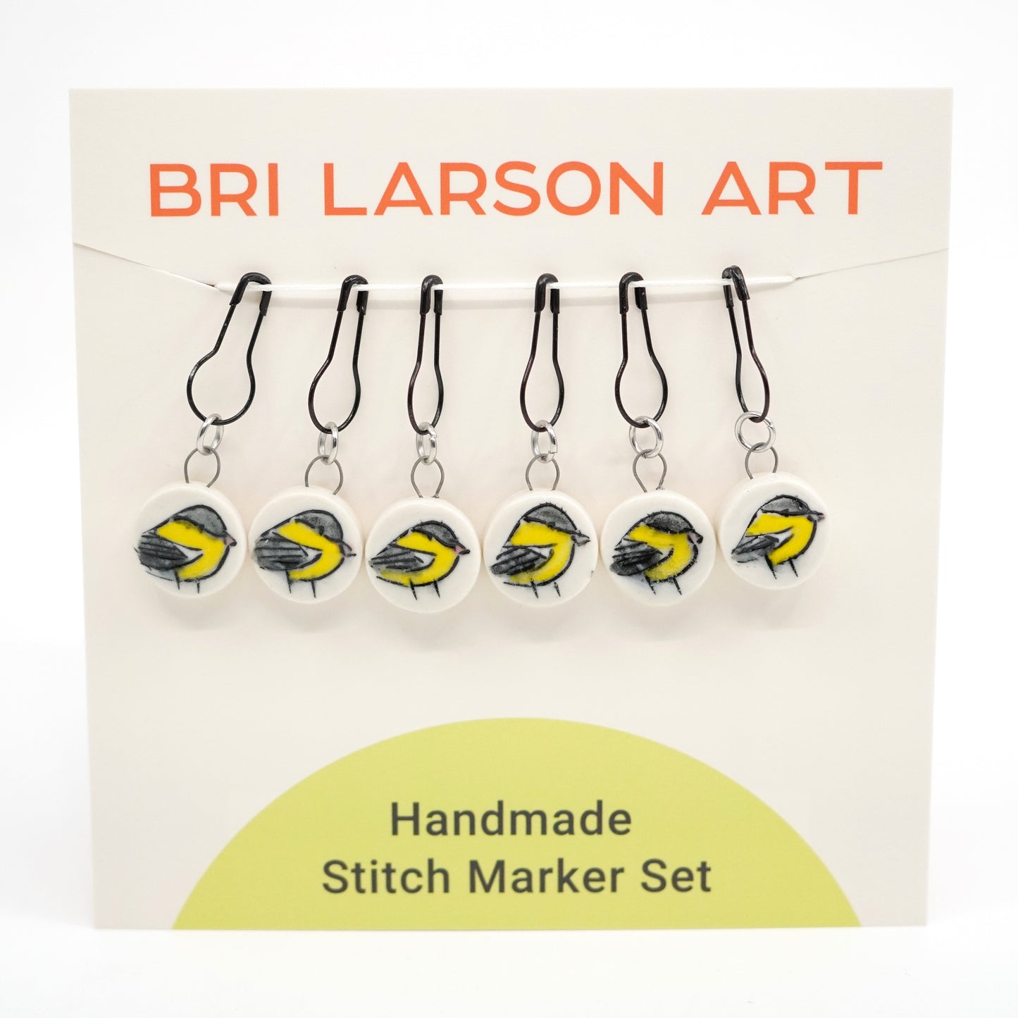 Goldfinch Stitch Marker Set - Pin Version