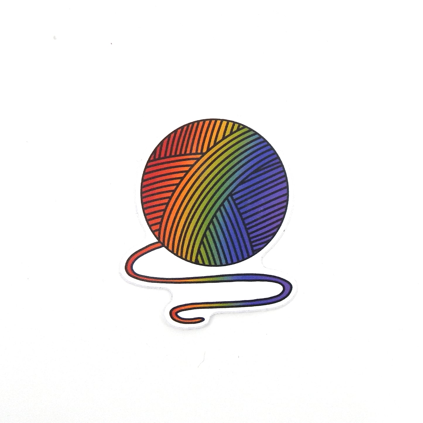 Rainbow Yarn Ball Sticker