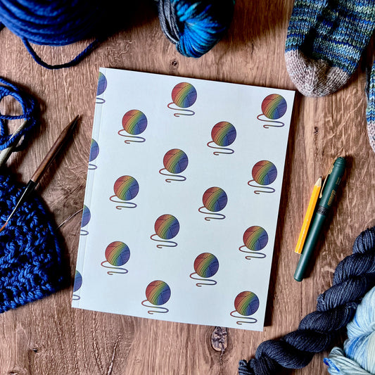 Rainbow Yarn Ball Journal